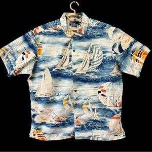 Polo Ralph Lauren Y2K Ocean Regatta Shirt Men’s XXL Classic Fit Nautical